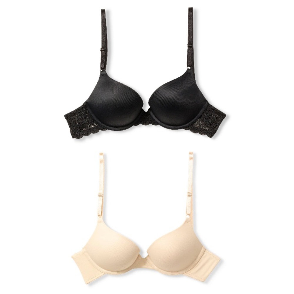 NWT! 2 Convertible Bras Nude & Black